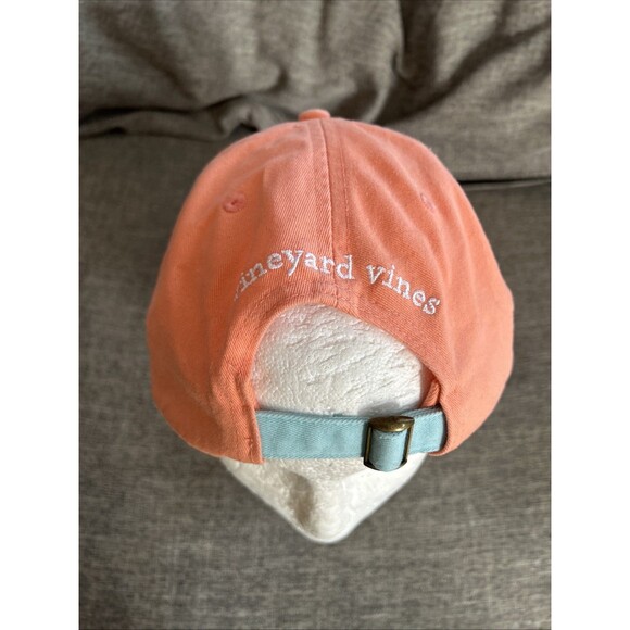 VINEYARD VINES WOMENS ORANGE/BLUE BASEBALL HAT CAP - Picture 2 of 5